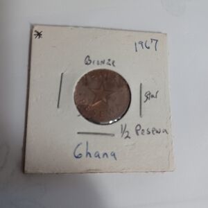 1967 Ghana 1/2 Pesewa Coin